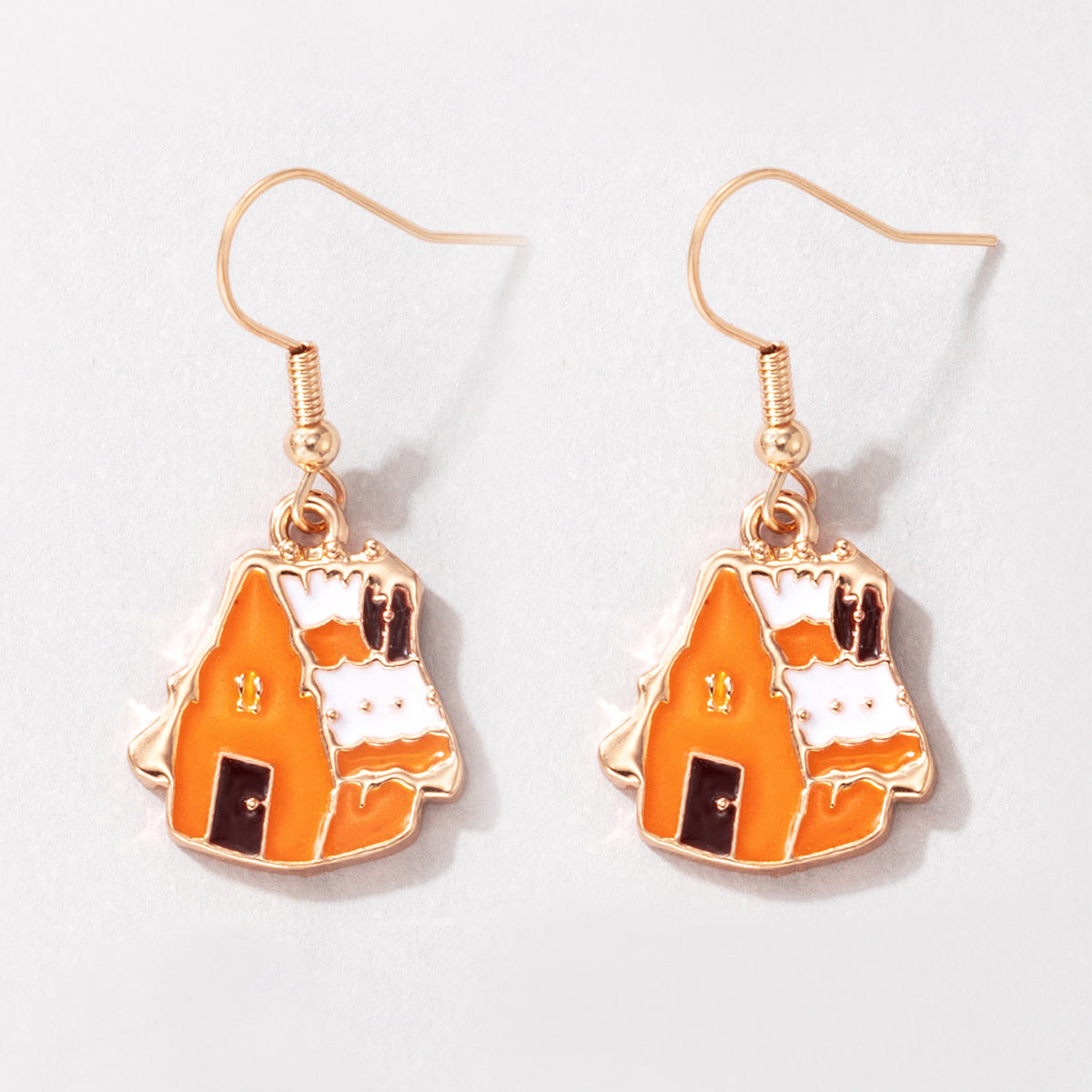 Wholesale Christmas Snowman Elk Candy Santa Claus Alloy Earrings